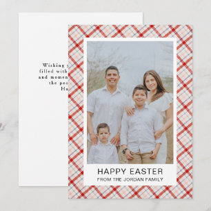 Elegant Modern Pattern Happy Easter Photo Holiday Card