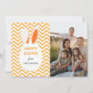 Elegant Modern Patterns Happy Easter Photo Holiday Card