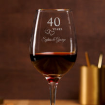 Elegant Modern Personalised 40th Anniversary Gift