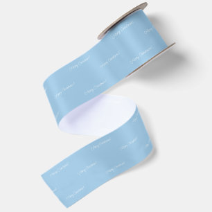 Elegant Modern Personalised Blue Nordic Satin Ribbon