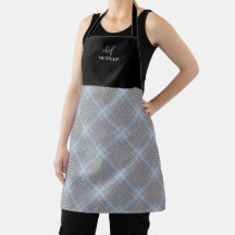 Elegant Modern Personalised Blue Tartan