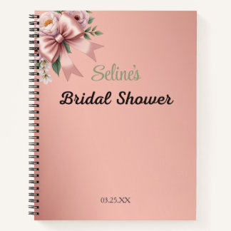 Elegant Modern Personalised Bridal Shower Notebook