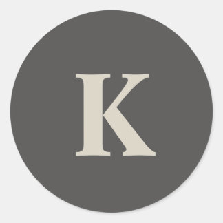Elegant modern personalised classic round sticker