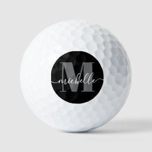 Elegant Modern Personalised Monogram Golf Balls