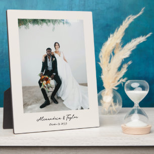 Elegant Modern Personalised Wedding Photo Plaque