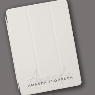 Elegant Modern Personalised With Name Monogram iPad Air Cover