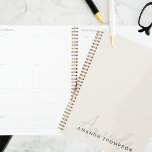 Elegant Modern Personalised With Name Monogram Planner<br><div class="desc">Elevate your planning and organisation with our Cream Coloured Elegant Modern Personalised With Name Monogram Planner. This meticulously designed planner seamlessly blends modern aesthetics with a personalised touch, making it a sophisticated and practical tool for staying on top of your schedule and tasks. Featuring your name and a monogram, this...</div>