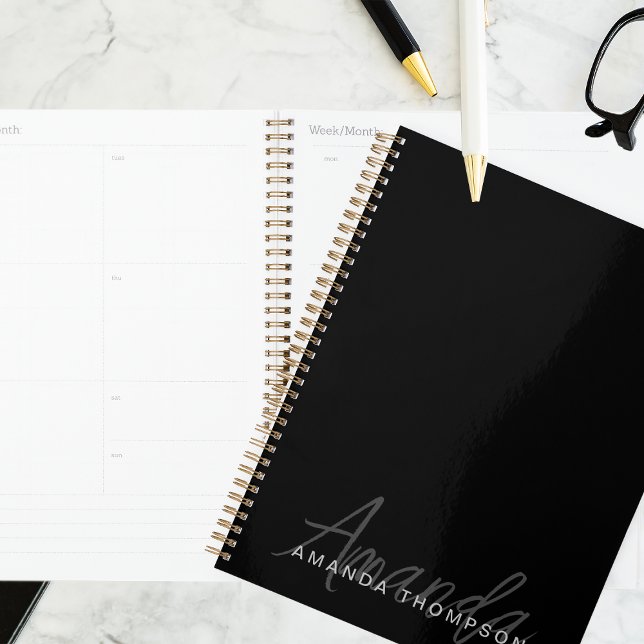Elegant Modern Personalised With Name Monogram Planner (Creator Uploaded)