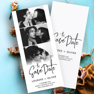 Elegant modern photo booth wedding save the date