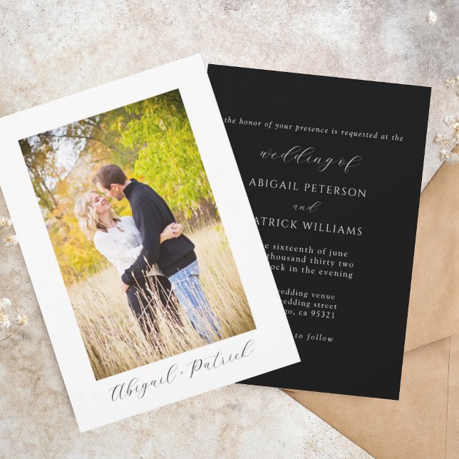 Elegant Modern Photo Classic Wedding Invitation (Creator Uploaded)