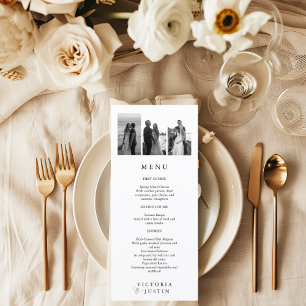 Elegant Modern Photo Collage Wedding Menu