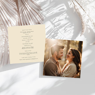 Elegant Modern Photo Custom Qr Code Enclosure Card