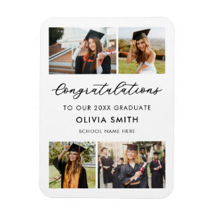 Elegant Modern Photo Graduation Magnet