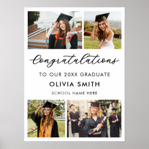Elegant Modern Photo Graduation Poster
