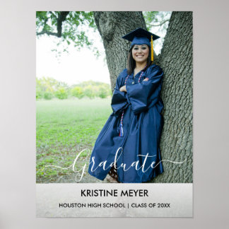 Elegant Modern Photo Graduation Poster