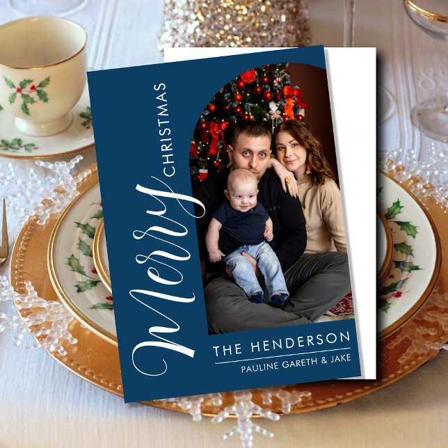 Elegant Modern Photo Holiday Card |Merry Christmas (Creator Uploaded)