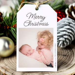 Elegant modern Photo Merry Christmas Holiday Card