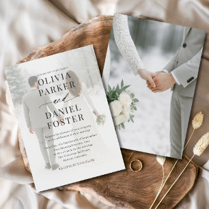 Elegant Modern Photo Overlay Wedding Invitation