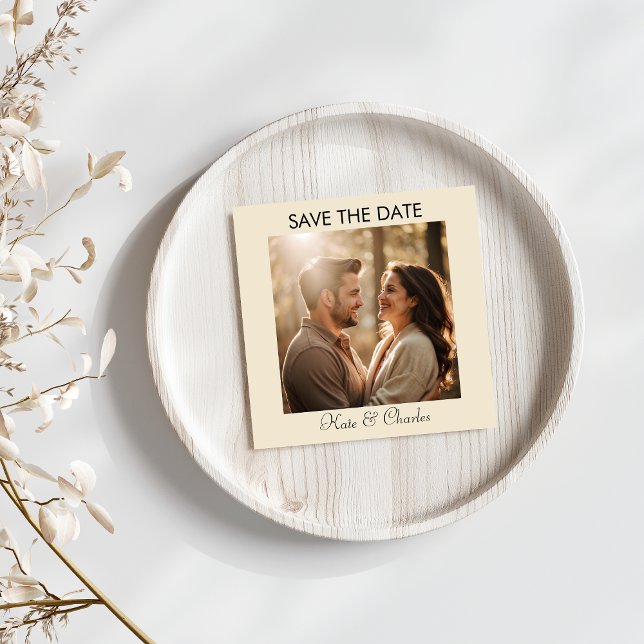 Elegant Modern Photo QR code Save the date (Creator Uploaded)