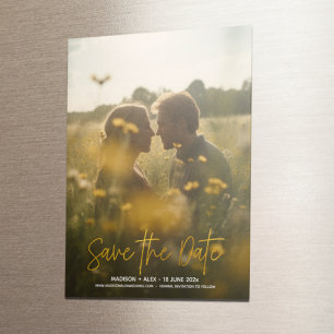 Elegant Modern Photo Save the Date Magnet Card