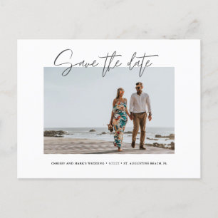 Elegant Modern Photo Save the Date Postcard