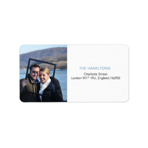 Elegant Modern Photo Wedding Address Labels