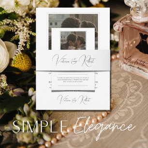 Elegant Modern Photo Wedding Invitation