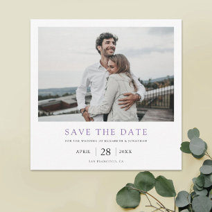 Elegant Modern Photo Wedding  Save The Date