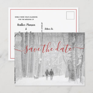 Elegant Modern Photo Wedding Save the Date Announcement Postcard