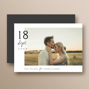 Elegant Modern Photo Wedding Save the Date Magnet