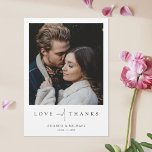 Elegant Modern Photo Wedding Thank You Magnet<br><div class="desc">This simply chic photo wedding thank you magnet card template features an elegant, minimalist, modern design. It features your first names and date under your favourite photo and a 'LOVE and THANKS' message conveyed with a striking blend of two distinct fonts, with 'and' in a light, flowing script between the...</div>