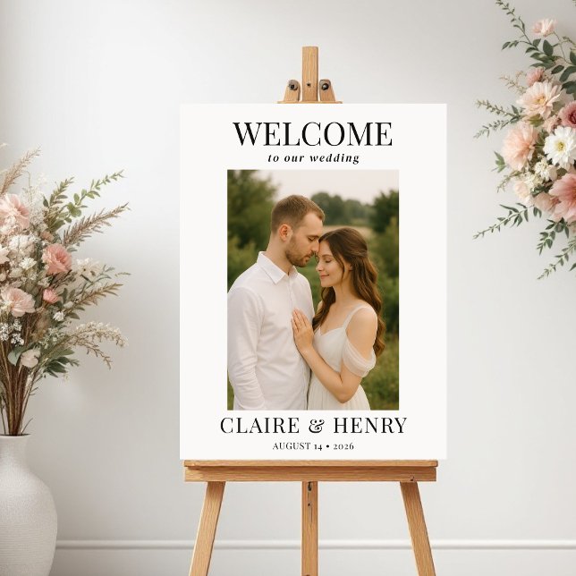 Elegant Modern Photo Wedding Welcome  Poster (Creator Uploaded)