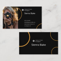 Elegant Modern Photographer Golden Curve Design