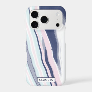 Elegant modern pink blue white liquid marble