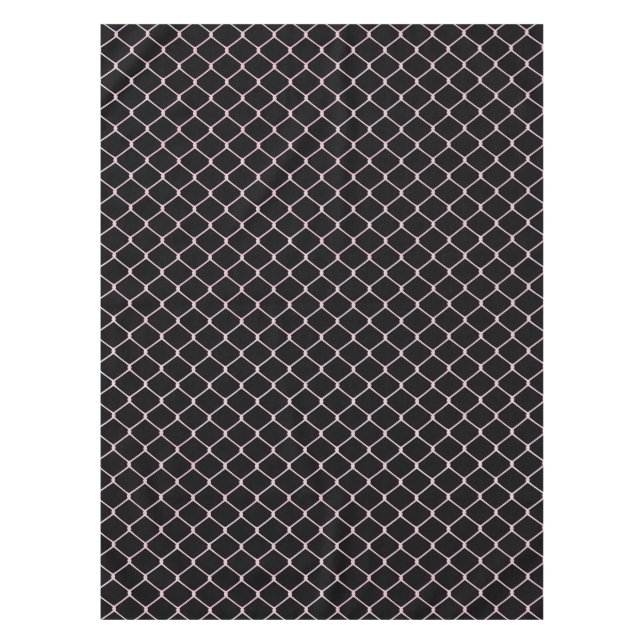 Elegant Modern Pink Fence Chain Pattern | Tablecloth (Front)