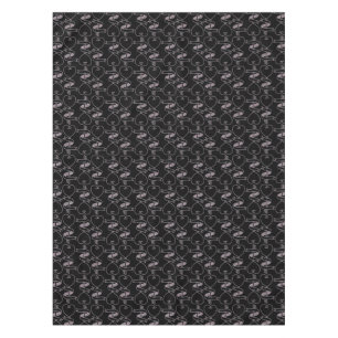 Elegant Modern Pink Hearts and Keys Pattern   Tablecloth