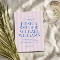 Elegant Modern Pink Striped Wedding