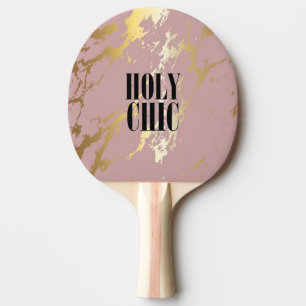 Elegant Modern Pink White Liquid Marble Ping Pong Paddle