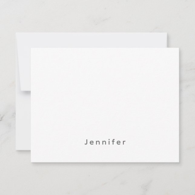 Elegant Modern Plain Professional Own Name Card (Front)