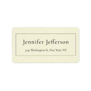 Elegant Modern Plain Professional Simple Beige Label