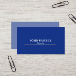 Elegant Modern Professional Design Blue Gold Business Card