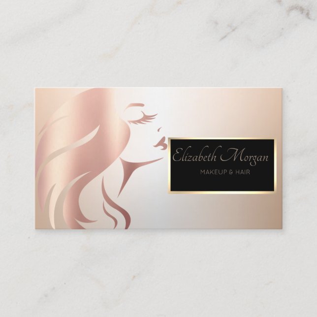 Elegant Modern Professional Face Silhouette Business Card (Front)