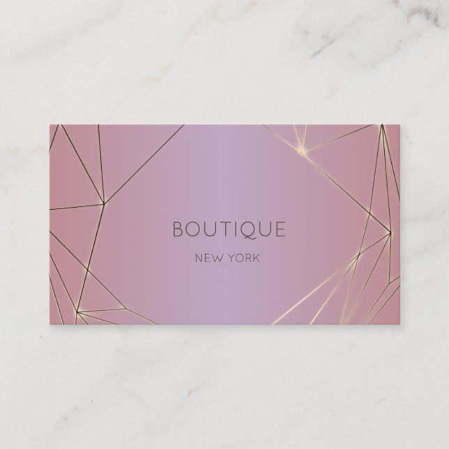 Elegant Modern Professional Geometric,Shiny Business Card (Front)