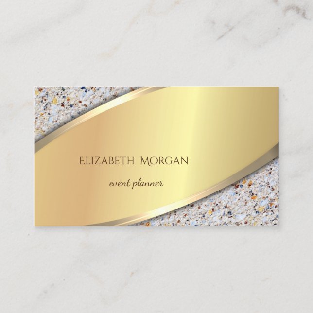 Elegant  Modern Professional , Gold , Marble Business Card (Front)