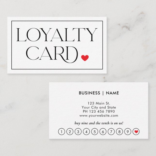 Elegant Modern Professional Loyalty Card (Front/Back)