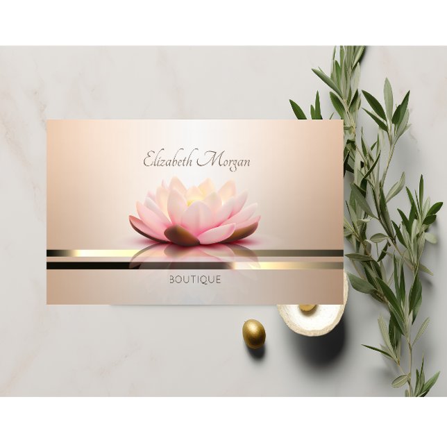 Elegant Modern Professional Luminouse Lotus Business Card (Creator Uploaded)