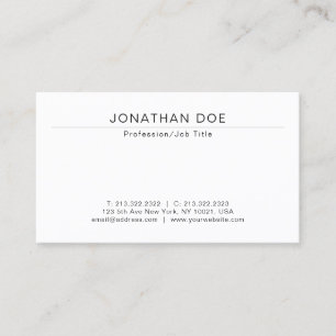 Elegant Modern Professional Minimalist Template Business Card