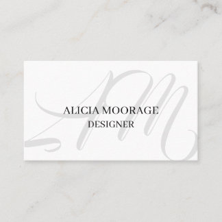 Elegant Modern Professional Monogram Business Card