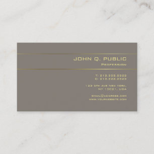 Elegant Modern Professional Template Gold Font Business Card