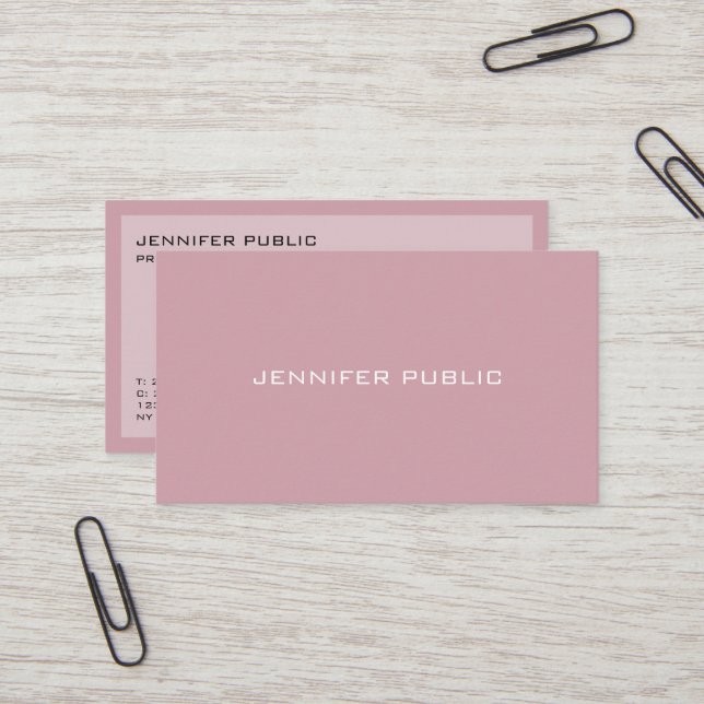 Elegant Modern Professional Trendy Design Business Card (Front/Back In Situ)